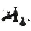 Kingston Brass KC7060BPL Bel-Air 8" Widespread Bathroom Faucet, Matte Black KC7060BPL